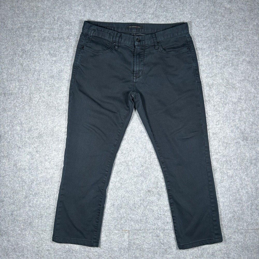 John Varvatos Denim Pants Mens 34x32 Black Bowery Slim Straight Casual